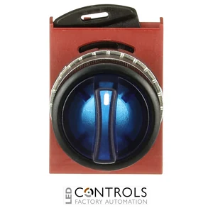 1SFA184606R9104 ABB P9MSLZ0L Blue 3-Position Illuminated Selector Switch - image 2