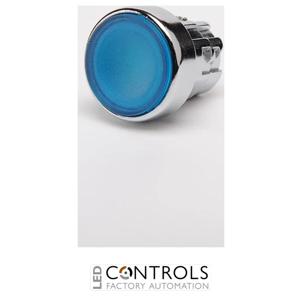 EMAS CMDM EMAS CM PUSH BUTTON SINGLE HEAD  IP65 BLUE WITH NUT