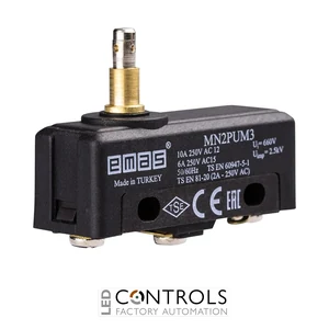 EMAS MN2PUM3 EMAS MN2 MINI SWITCH W SLIM&LONG METAL PLUNGER 1CO