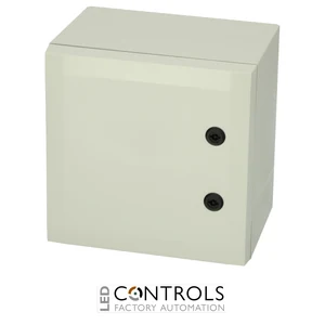 8120005N Fibox ARCA 303021No MP Cabinet, Polycarbonate Grey cover, 2-point locking, hinges on the long side