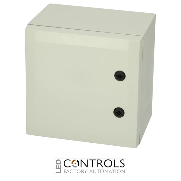 8120005N Fibox ARCA 303021No MP Cabinet, Polycarbonate Grey cover, 2-point locking, hinges on the long side