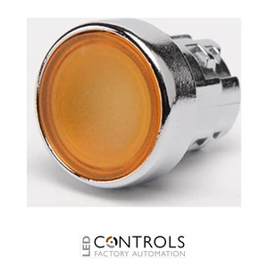EMAS CMDS EMAS CM PUSH BUTTON SINGLE HEAD IP65 YELLOW WITH NUT