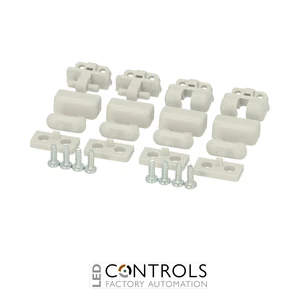 9802001 Fibox TH A Grey plastic hinges (2 pcs) incl. mounting screws