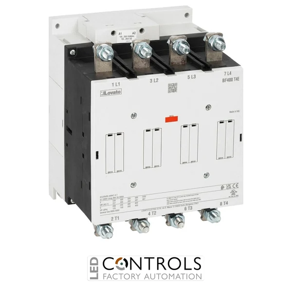 BF330T4E024 LOVATO MAXI 4P CONTACTOR 500A AC1 24-60VAC/20-60VDC