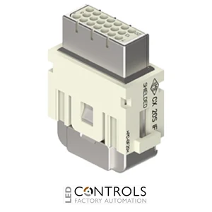 CX 20S IF ILME Female modular unit 20p 4 amp crimp shielded