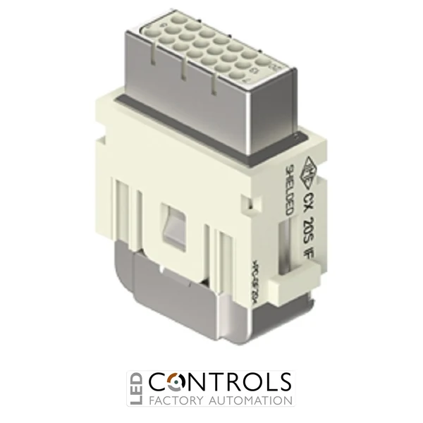 CX 20S IF ILME Female modular unit 20p 4 amp crimp shielded
