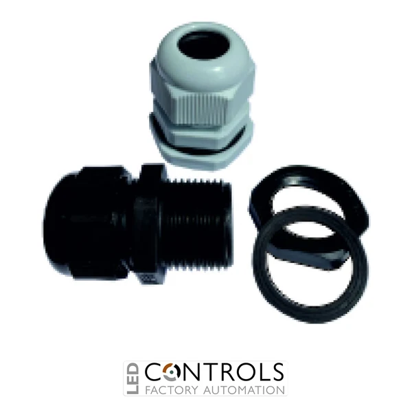 DTGM20ET/BLK Partex nylon cable gland, M20, BLACK, cable Ø 6 to 12mm, pack 10