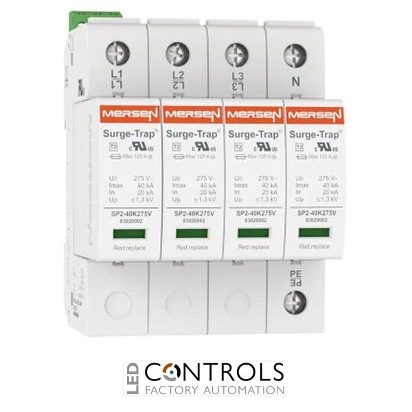 Mersen Surge Protector Type 2 SPD 4 Pole 120/208 Volt 20KA TT