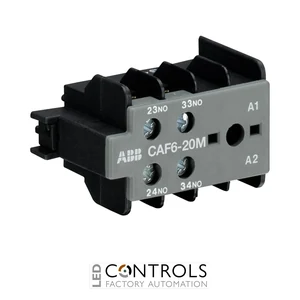 GJL1201330R0007 ABB CAF6-20M Auxiliary Contact Block 2NO Front Mount