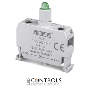 EMAS CKG EMAS C SIGNAL BL.GREEN LED 110 V DC FOR CNTRL BOXES
