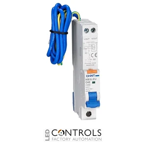 NB3LEU-A-C45 Chint RCBO 45A C Curve 30mA 1 Pole + Neutral Residual Current Breaker with Overcurrent (RCBO)