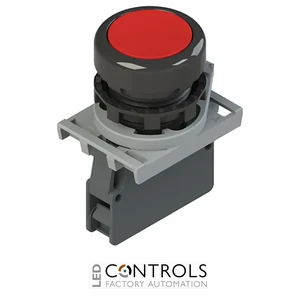 E2 AC-DXBC1208 Pizzato Complete unit with pushbutton, fixing adapter and contact
