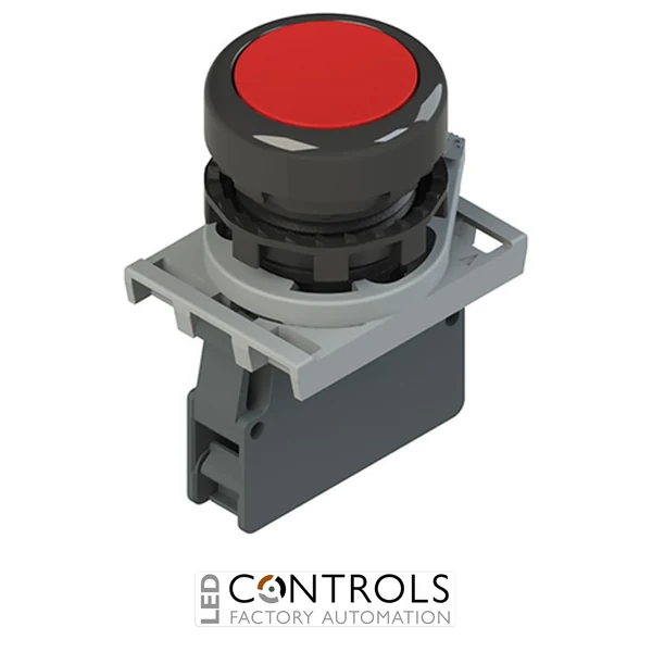 E2 AC-DXBC1208 Pizzato Complete unit with pushbutton, fixing adapter and contact
