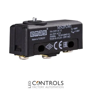 EMAS MN2PUM1 EMAS MN2 MINI SWITCH W METAL SLIM & SHORT MT. PLUNGER 1CO