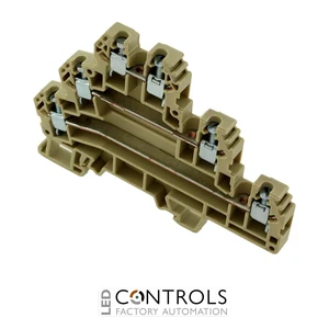 ERT3BEIGE IMO Screw Clamp Terminal 2.5mm, 300V, 24A, Triple Deck