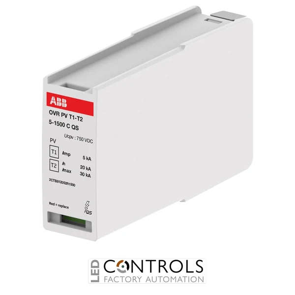 2CTB812052R1500 ABB OVR PV T1-T2 5-1500 C QS Type 1+2 Photovoltaic Surge Protection Cartridge