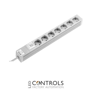 DK7240.220 Rittal Socket strip CEE 7/3 (type F) 7-way 250 V 16 A LHD: 4826x44x44mm
