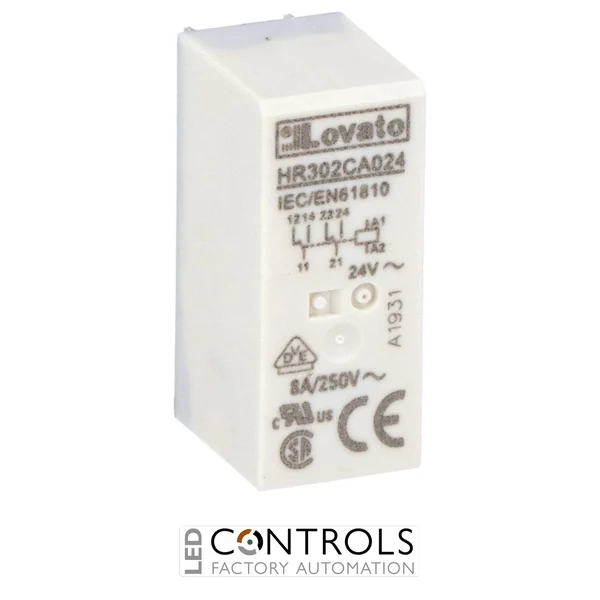 HR302CA024 - MINIATURE RELAY 2C/O 10A, 24VAC