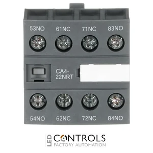 1SBN010142R1222 ABB CA4-22NRT 4 Pole Auxiliary Contact Block 2NO 2NC 690V