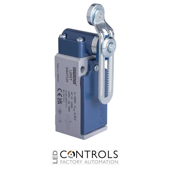 EMAS L51K13MEM124 EMAS L51 SERIES LIMIT SW. SNAP ACTION 1NC+1NO SHORT METAL ROLLER