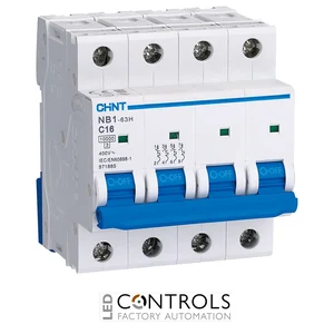 chint mcb nb1-63b4p01 1a, 4p 6ka 4p b curve