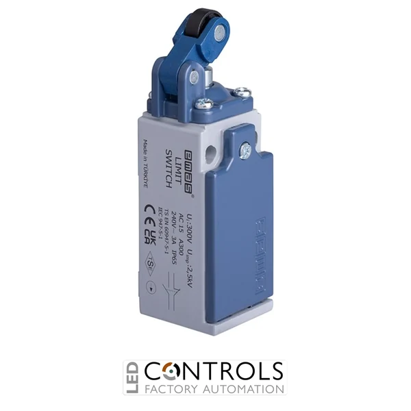 EMAS L51K13MIP311 EMAS L51 SERIES LIMIT SW. SNAP ACTION 1NC+1NO-PLASTIC ROLLER