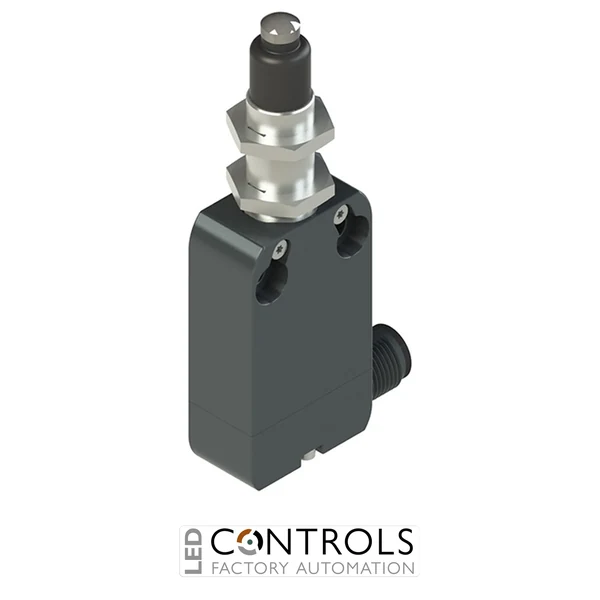 NA G110EE-DMK Pizzato Modular prewired switch with plunger, M12 threaded bearing and external rubber gasket
