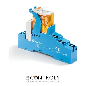 4C.P1.9.012.0050SPA Finder 1 CO Contacts 12V DC Modular Interface Relay with Green LED + diode Indication