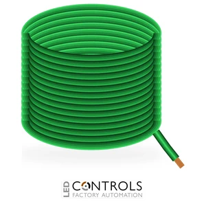 Eland Tri-rated Panel Wire H05V2-K 0.5mm² Green – 100m Drum
