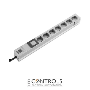 DK7240.301 Rittal Socket strip CEE 7/3 (type F) 7-way 230 V (AC) 16 A LHD: 4826x45x50mm