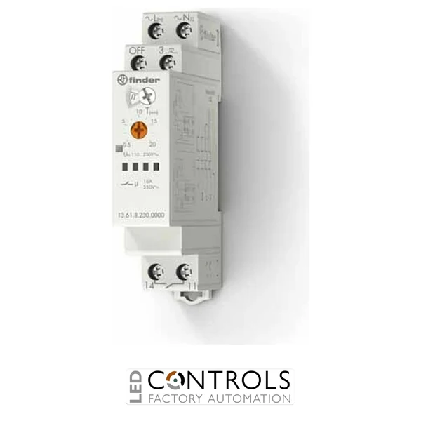 13.61.8.230.0000 Finder Multifunction relay 1pole 16A 230/240V