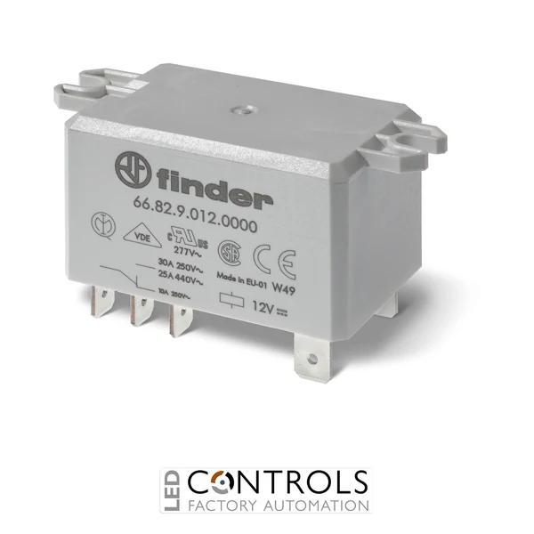 66.82.9.024.4301 Finder Power relay 2pole 30A DC 24V