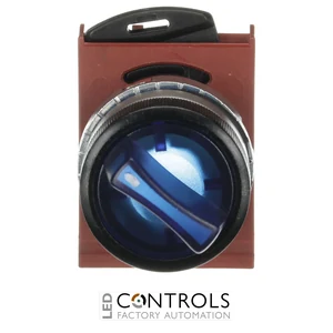 1SFA184636R9104 ABB P9MSLZ3L Blue Illuminated 3-Position Momentary Selector Switch - image 2