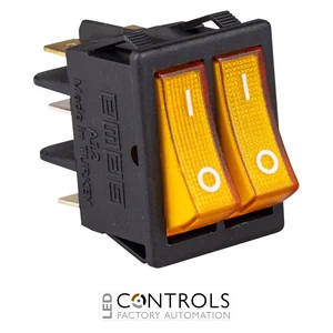 EMAS A12B1S11 EMAS ROCKER SWITCH ILLUMINATED YELLOW