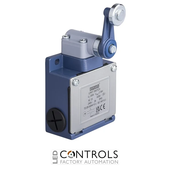 EMAS L53K13MEM121 EMAS L53 SERIES LIMIT SW. SNAP ACTION 1NC+1NO METAL ROLLER