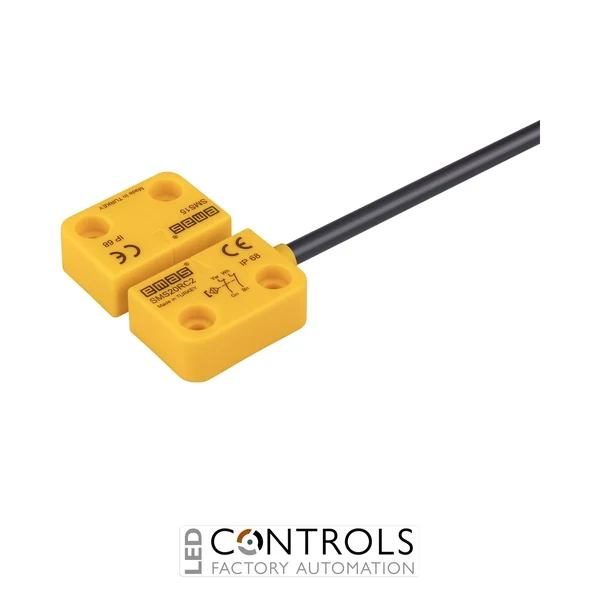 EMAS SMS20RC2-S15 EMAS SMS RIGHT EXIT 2NC 5MM SENSE W/O LED 2MT CABLE 22MM RECTANGULAR MAGNETIC SWITCH