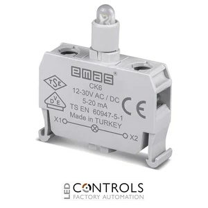 EMAS CK6 EMAS C SIGNAL BLOCK RED LED 12-30 V AC/DC FOR CONTROL BOXES
