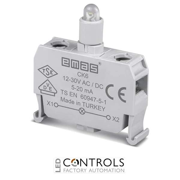 EMAS CK6 EMAS C SIGNAL BLOCK RED LED  12-30 V AC/DC FOR CONTROL BOXES