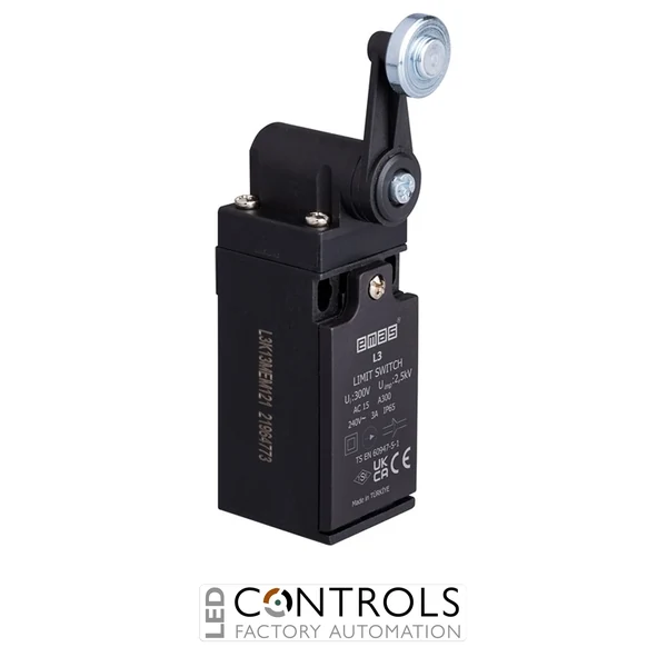 EMAS L3K13MEM121 EMAS L3 SERIES LIMIT SW. SNAP ACTION 1NC+1NO-METAL ROLLER