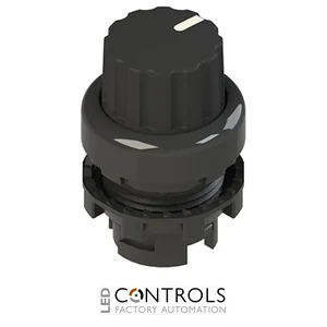 E2 1SE43ECE11AB Pizzato Knob selector, 3 positions black with marking