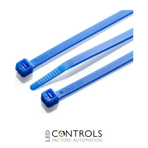 HFC200-BLU Partex non-releasable nylon cable tie, 200mm x 4.8mm, Blue, pack 100