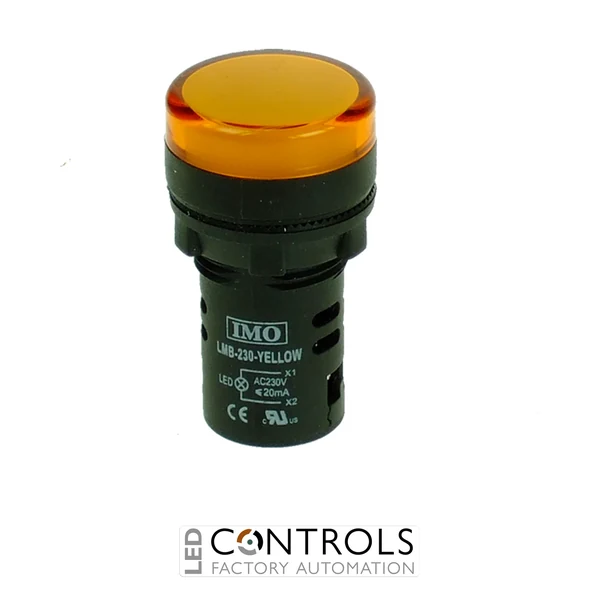 lmb-230-yellow imo led pilot light 230vac yellow ip65