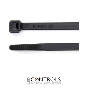 HFC100-B-K Partex non-releasable nylon cable tie, 100mm x 2.5mm, Black, pack 1000