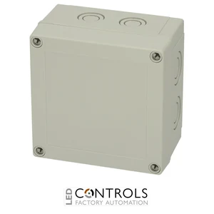 6016308 Fibox PCM 125/75 G Enclosure, Polycarbonate, metric knock-outs Grey cover