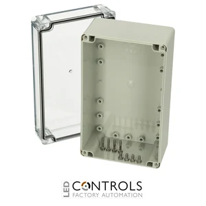 7022771 Fibox PCT 122009 Enclosure, Polycarbonate Clear transparent cover