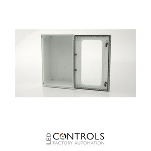 BRES-64P-3L-DC Safybox GRP Electrical Enclosure IP66 3 position lock with a Glazed Door 600Hx400Wx230D