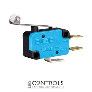 EMAS MK1MIP2 EMAS MICRO SWITCH - LONG HINGE PLASTIC ROLLER LEVER 1CO