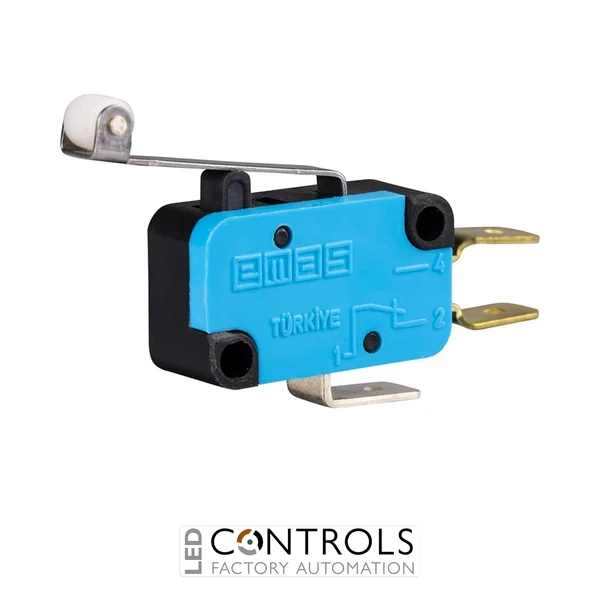 EMAS MK1MIP2 EMAS MICRO SWITCH - LONG HINGE PLASTIC ROLLER LEVER 1CO