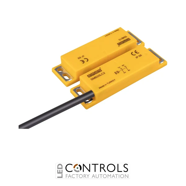 EMAS SMB20LC2-B15 EMAS PLASTIC LEFT EXIT 2NC 5MM W/O LED 2MT CABLE 78MM RECTANGULAR MAGNETIC DOOR SWITCH