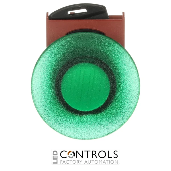 1SFA184552R9102 ABB P9MEM4VL Green 40 mm Illuminated Momentary Mushroom Pushbutton